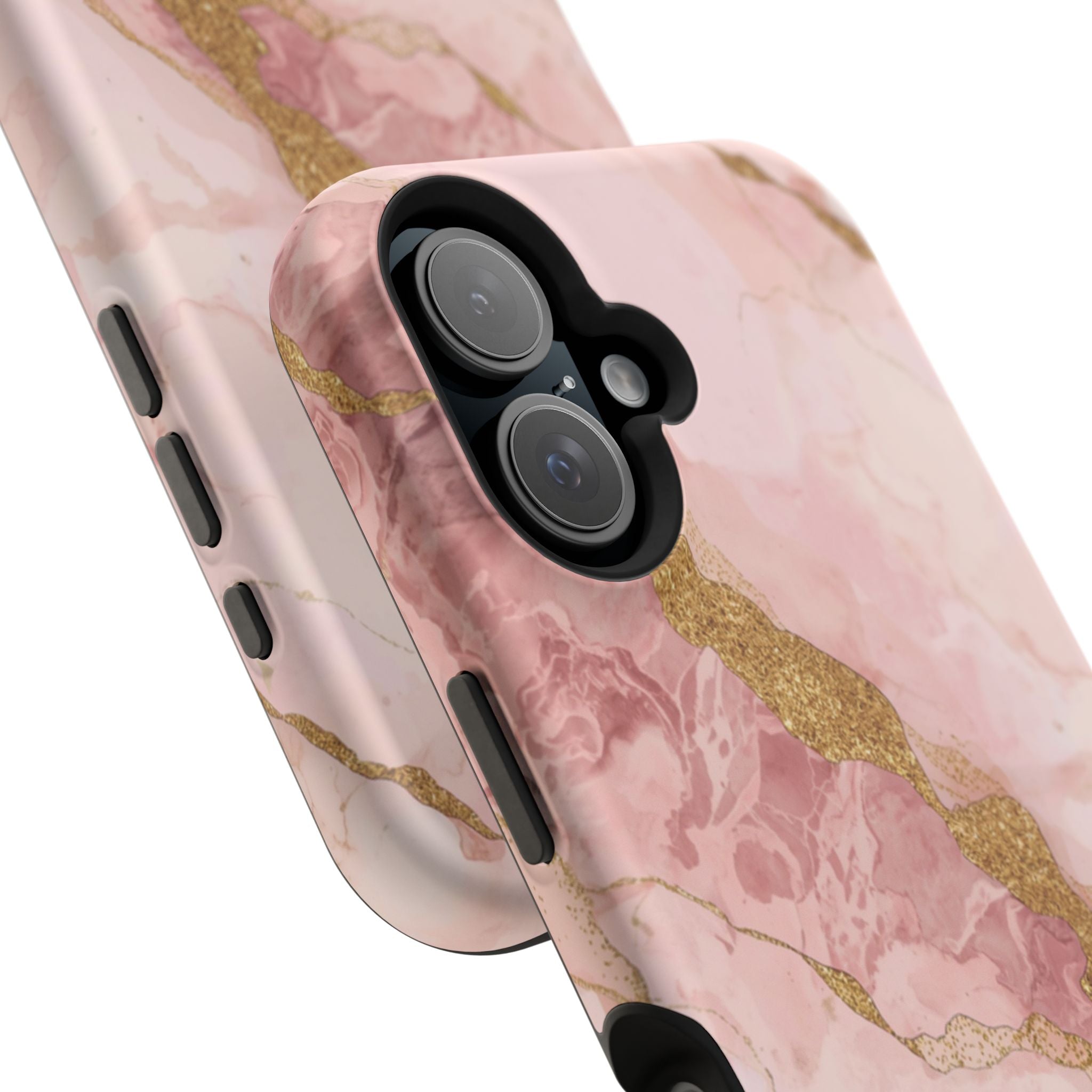 Pink Marble Magnetic Impact-Resistant Phone Case