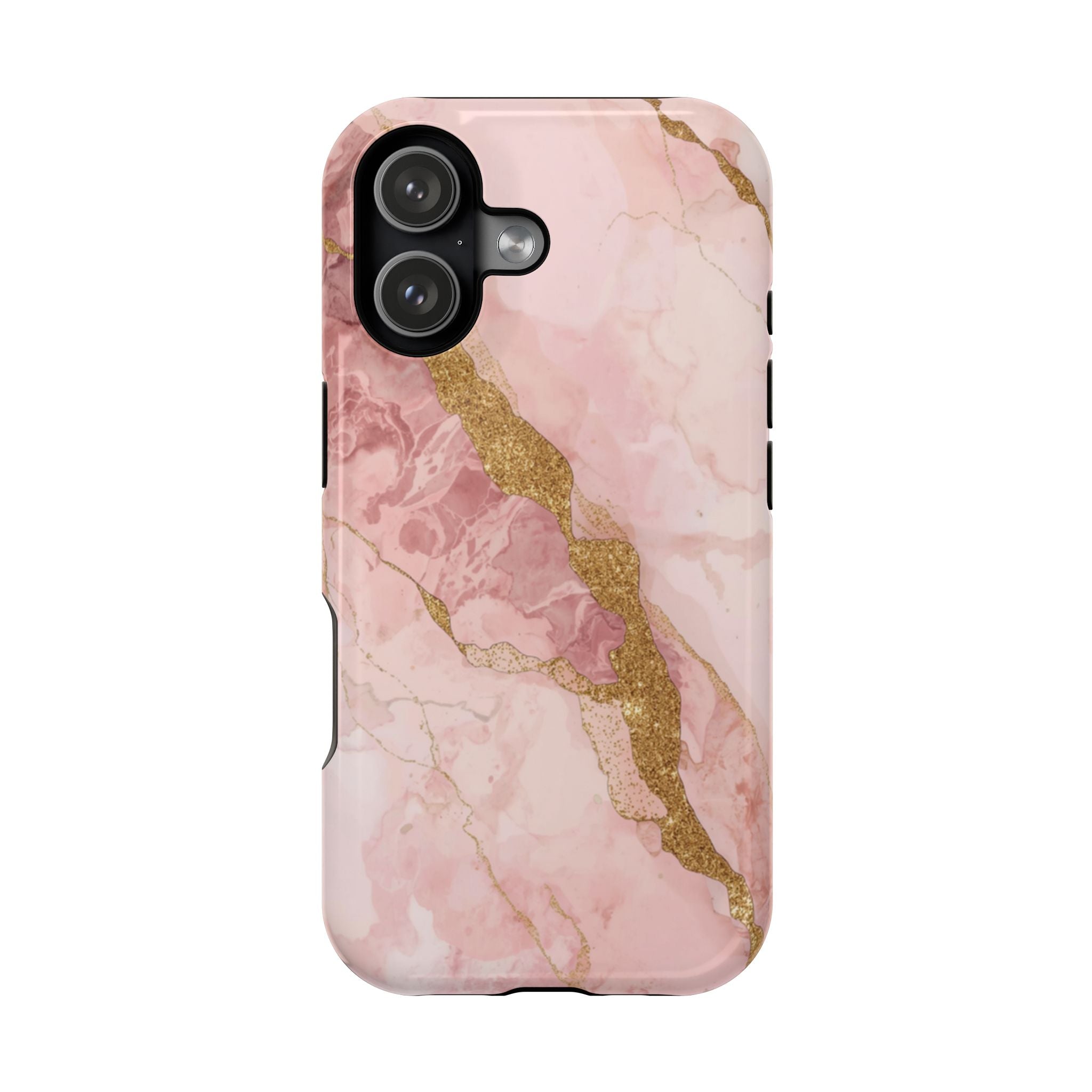 Pink Marble Magnetic Impact-Resistant Phone Case