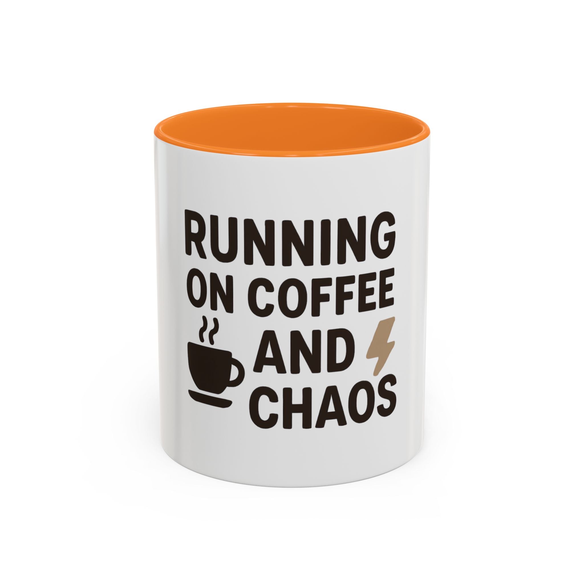 Running on Coffee and Chaos Mug (11oz/15oz) — Funny Coffee Cup for Busy Moms & Professionals
