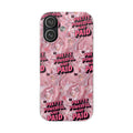 Pretty Powerful and Paid Phone Case — Pink Marble Flexible Protective Case