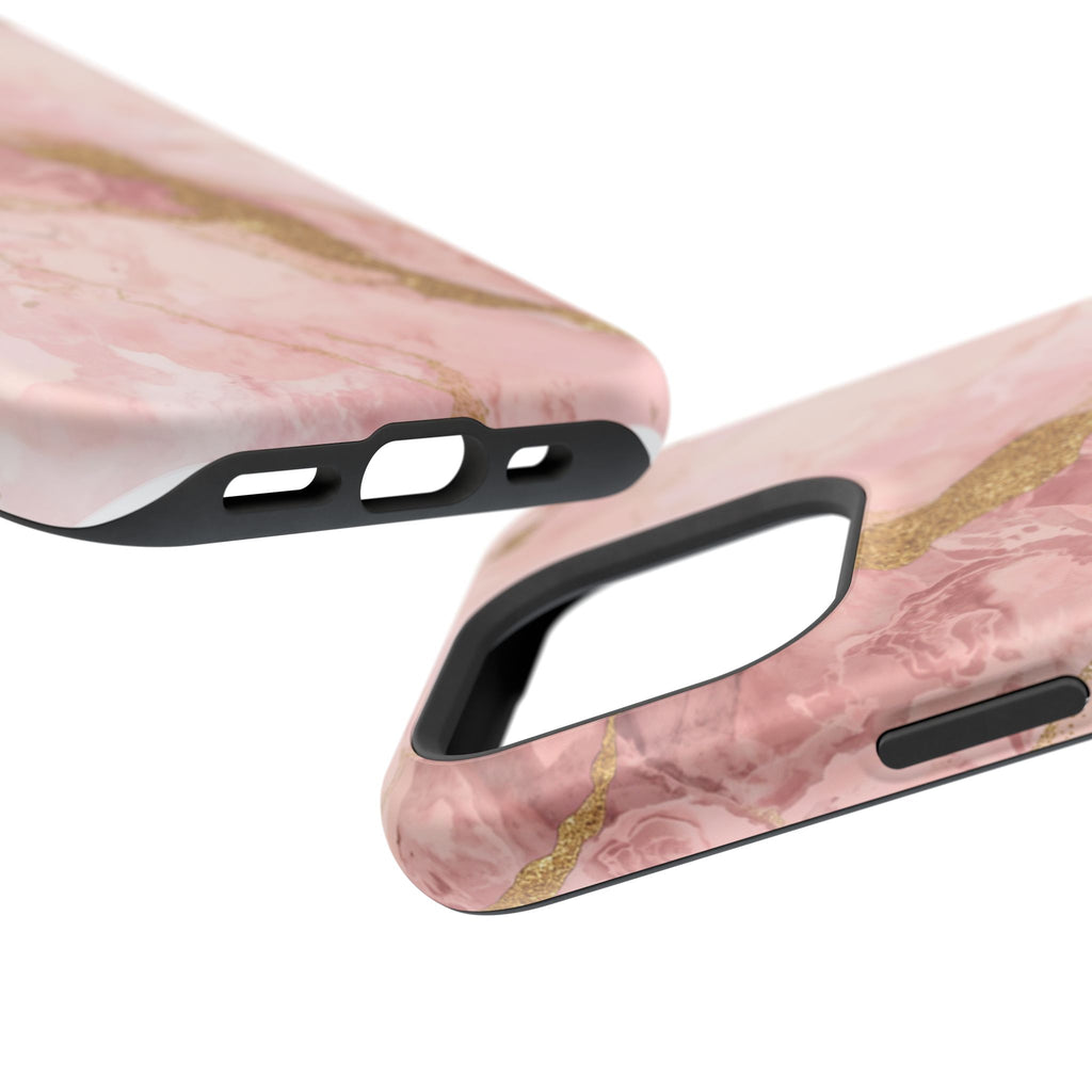 Pink Marble Magnetic Impact-Resistant Phone Case